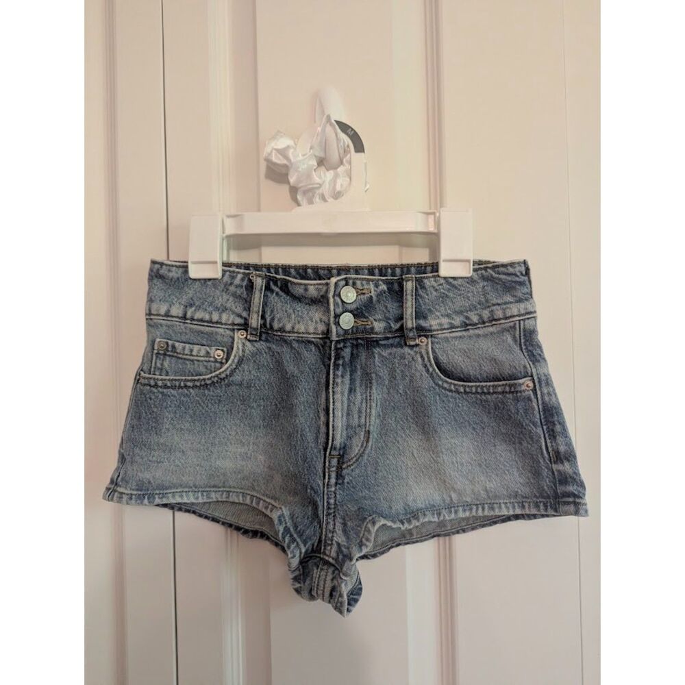 PacSun Blue Denim Jean Micro Shorts 24 xs